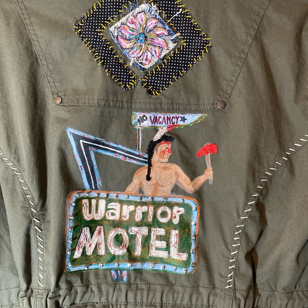 The EDITH WILCOX Patchwork Utility Jacket - Olive… - image 9